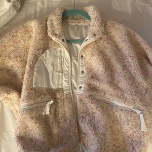 Free People fleece confetti jacket- xs